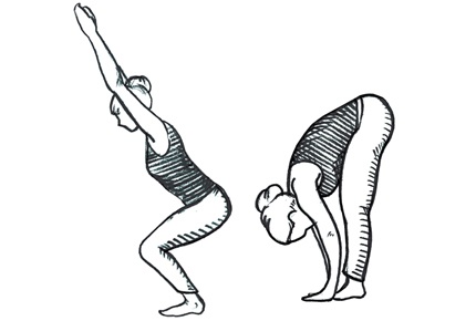 Bài tập Yoga tại nhà - tư thế gập người về phía trước