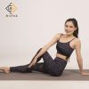 Set Đồ Tập Gym Yoga Nữ Áo Bra Quần Dài Kim Tuyến Cách Điệu OPY131